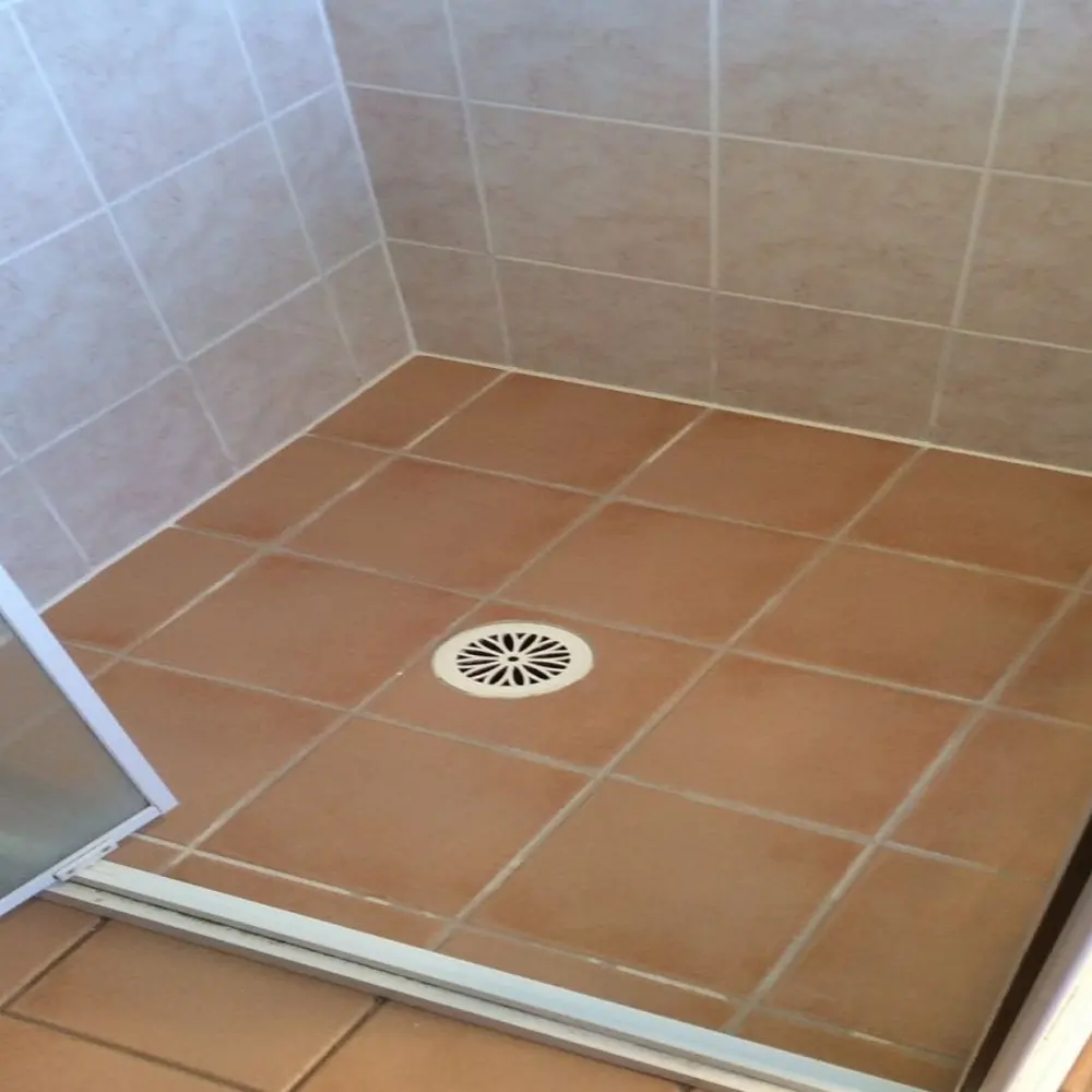 Restored terracotta shower