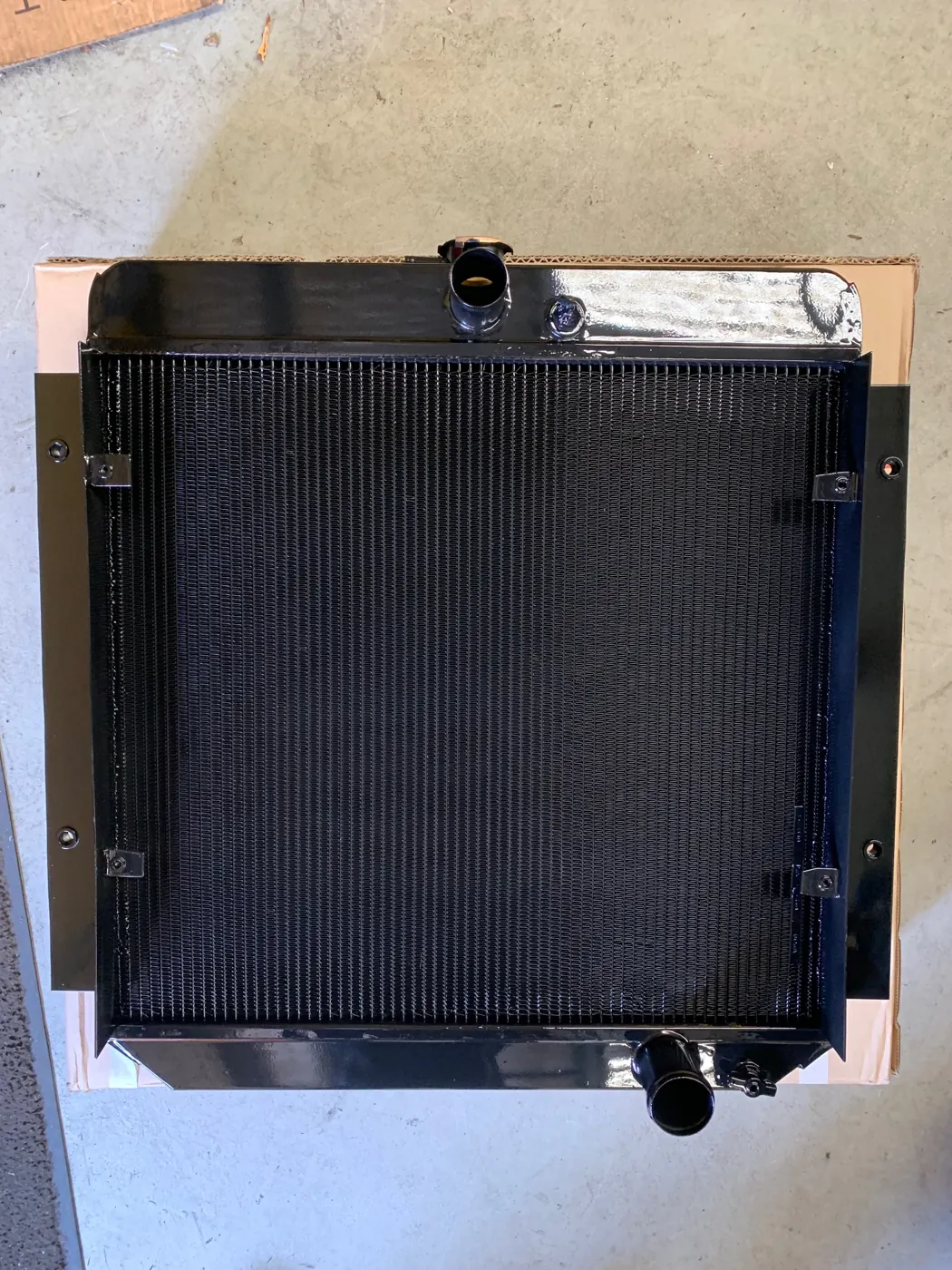 Same radiator after finishing — painted and ready to fit